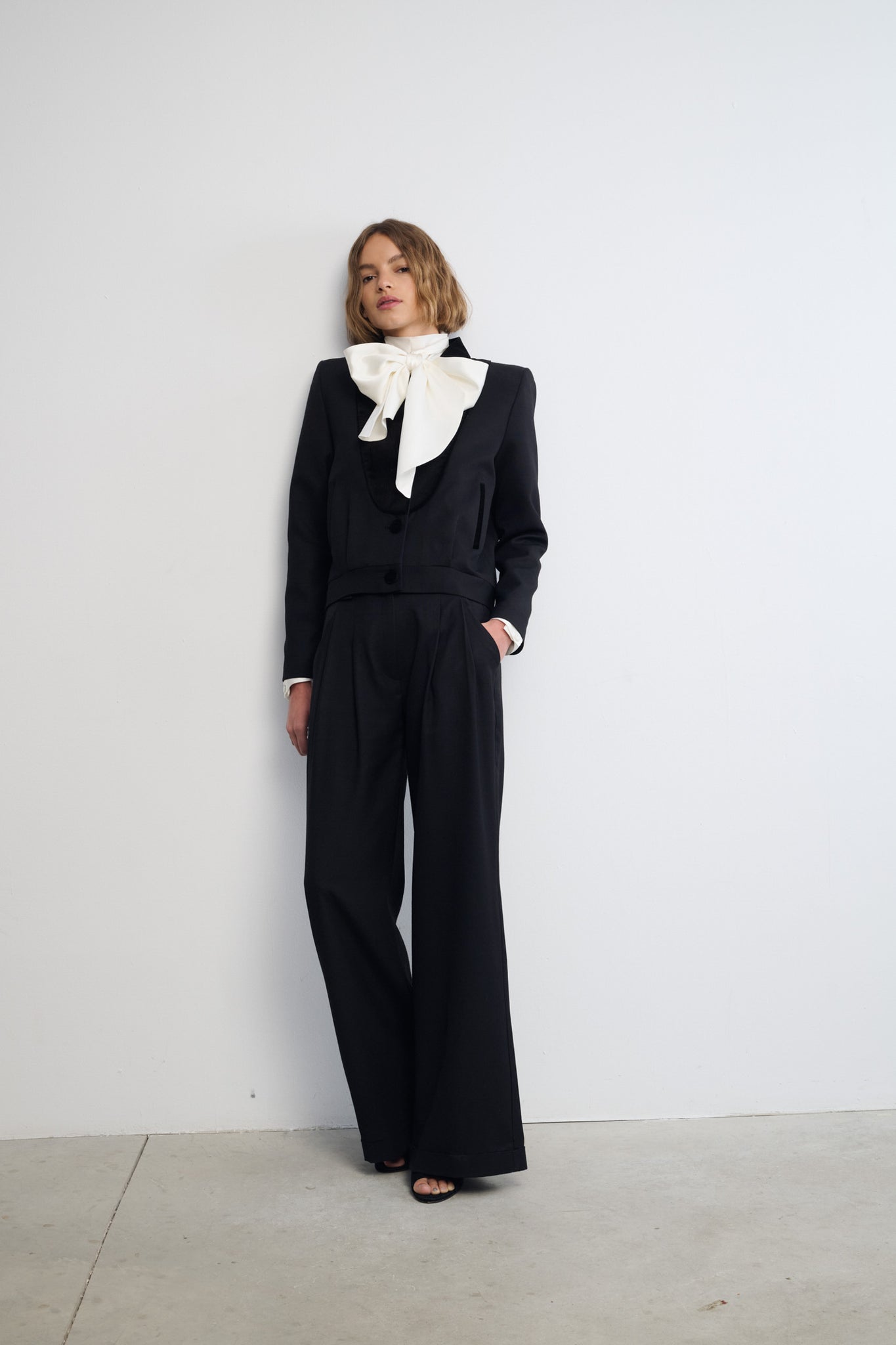 PANTALÓN BACHE CREPE NEGRO