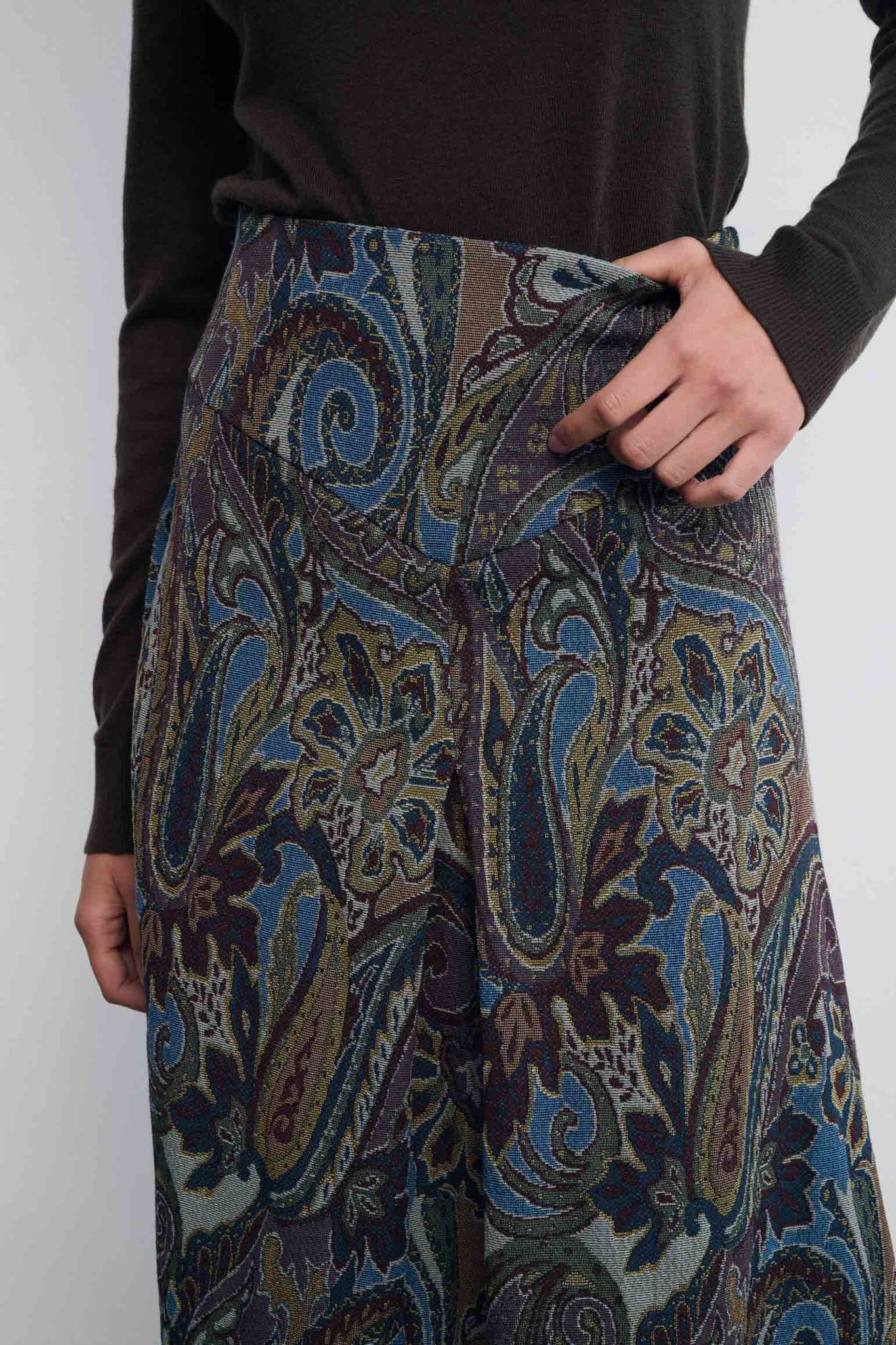 VERSAILLES JACQUARD BLUE SKIRT