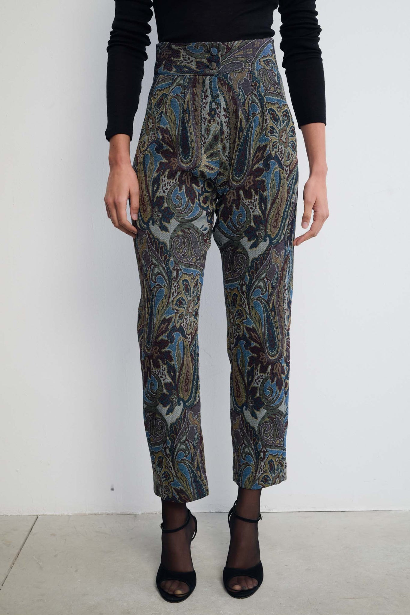 PANTALÓN TURÍN JACQUARD AZUL