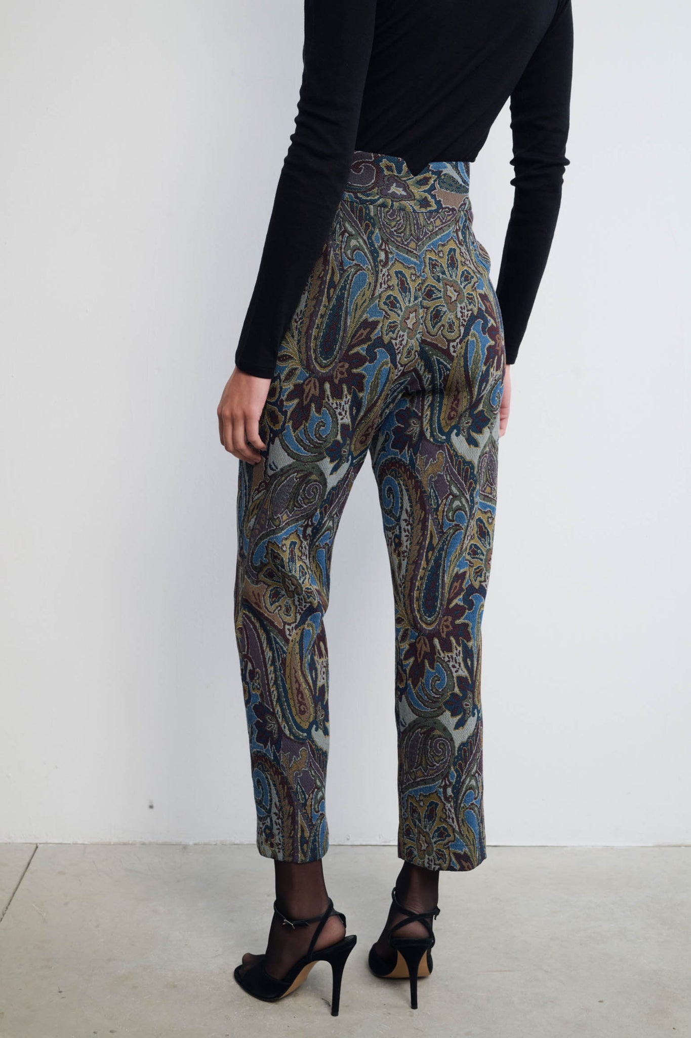 PANTALÓN TURÍN JACQUARD AZUL