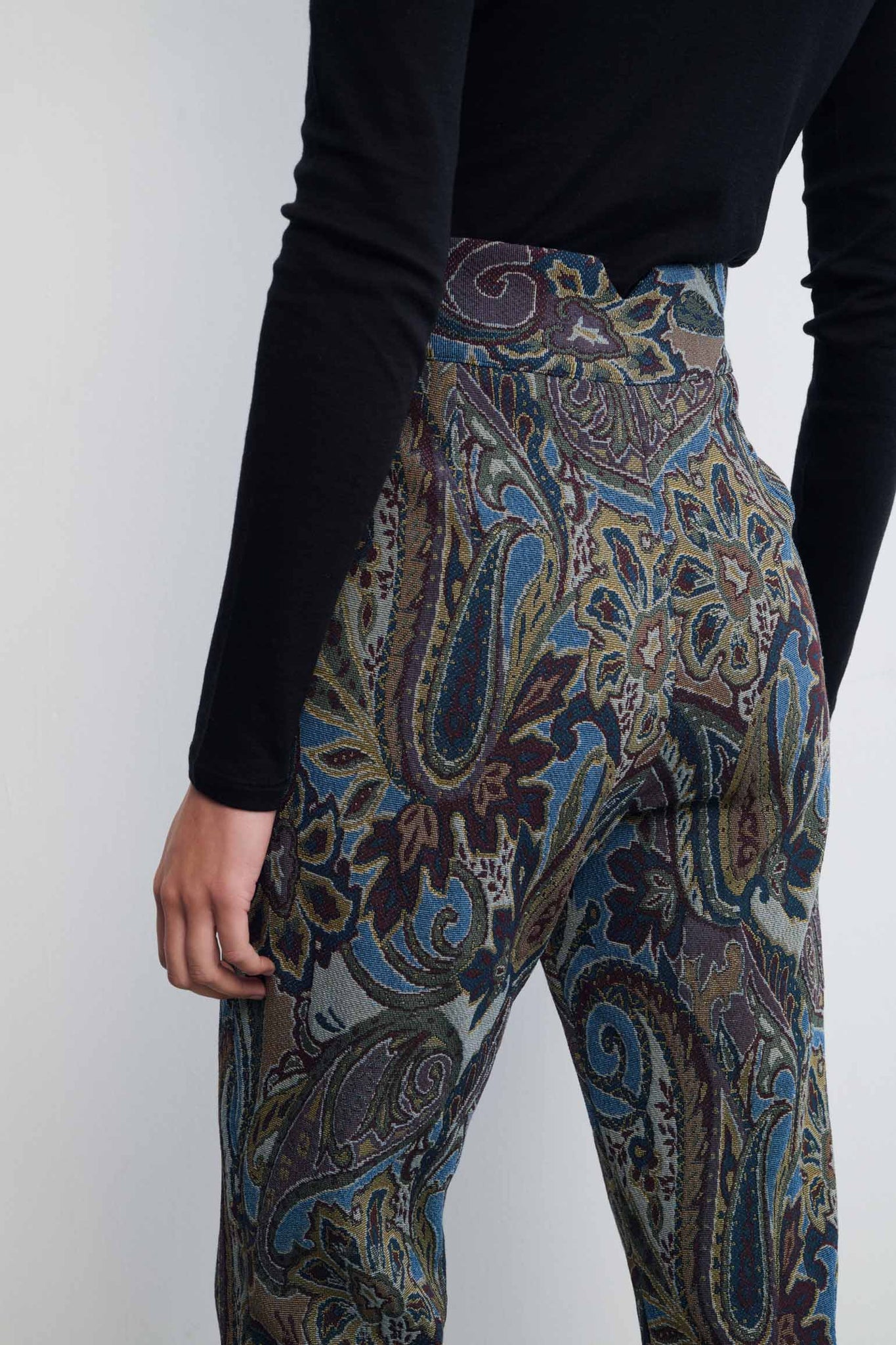 PANTALÓN TURÍN JACQUARD AZUL