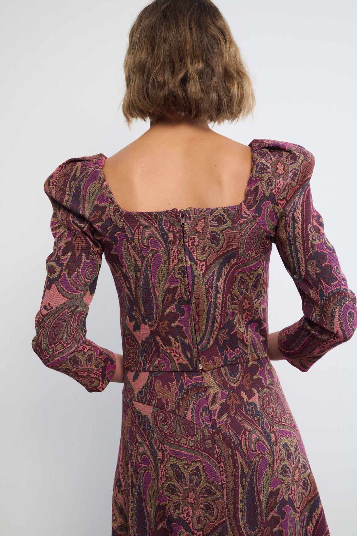 TOP NICE JACQUARD MAROON