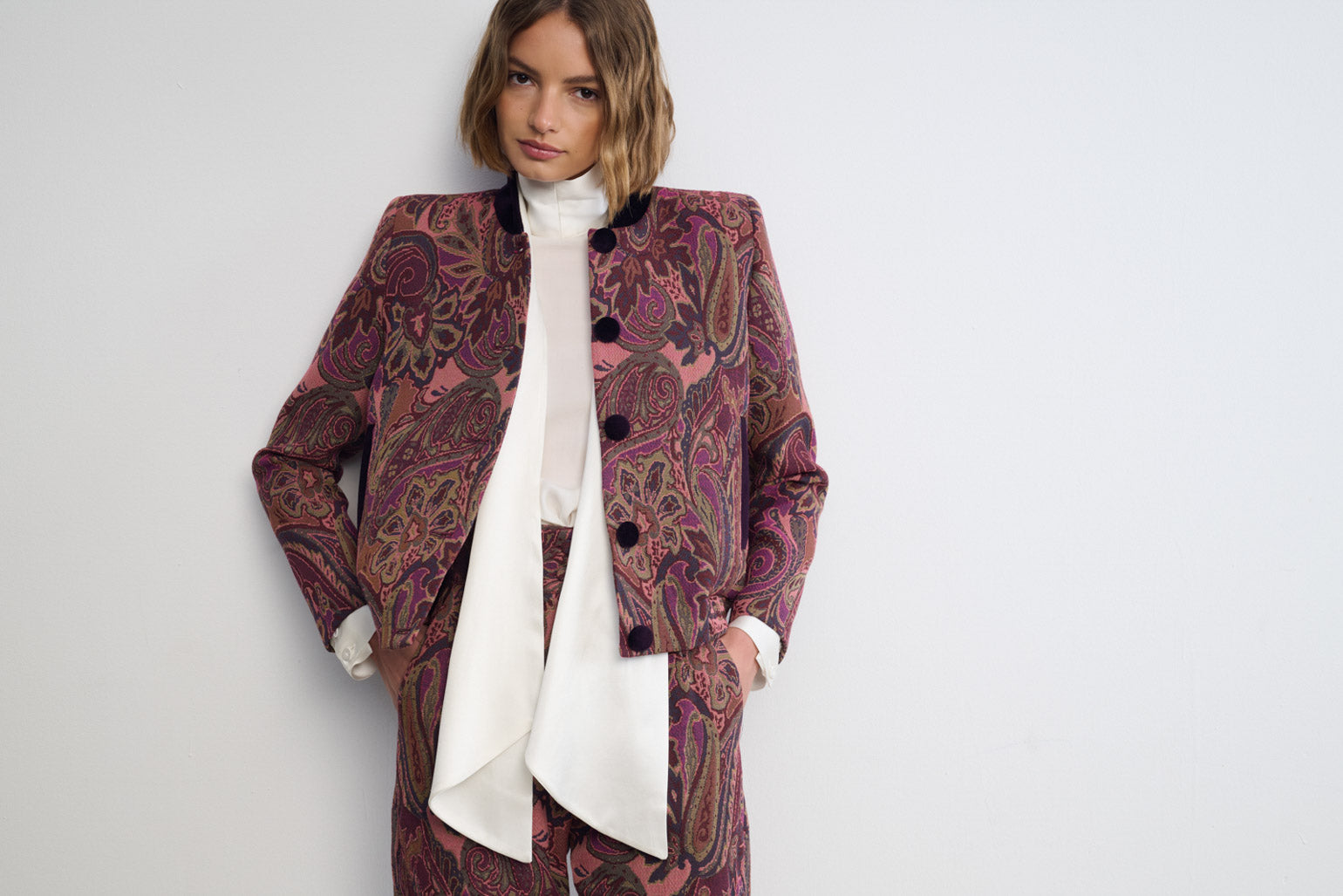 BOMBER PARIS JACQUARD MAROON