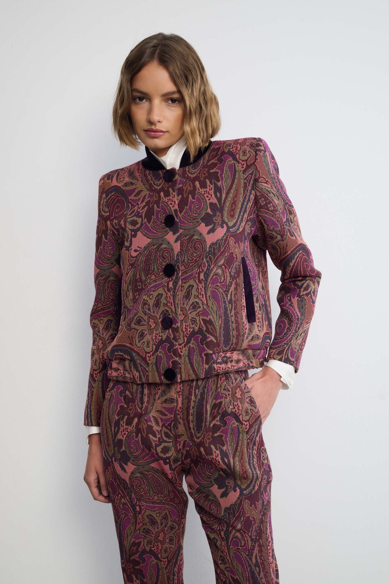 BOMBER PARIS JACQUARD MAROON