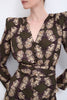 GREEN BUTTERFLIES SATIN TOP ELEONORA