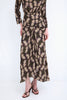 LEONARDA SKIRT GREEN BUTTERFLIES SATIN