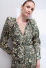 BLUSA VINCI PRINT VERDE SATÉN