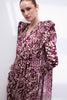 TOP ELEONORA WINE SATIN PRINT