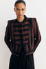 BOMBER AMONT RAYÉE CAMEL ET NOIRE