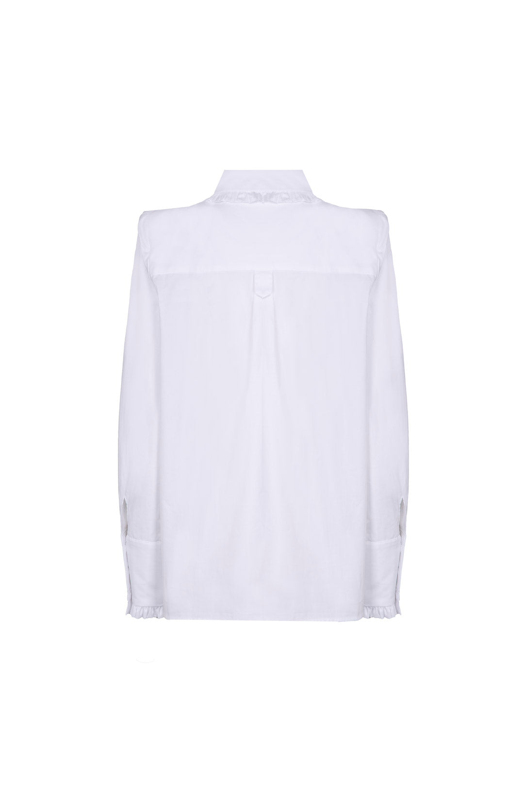 LAMDA LONG TWILL BLOUSE WHITE