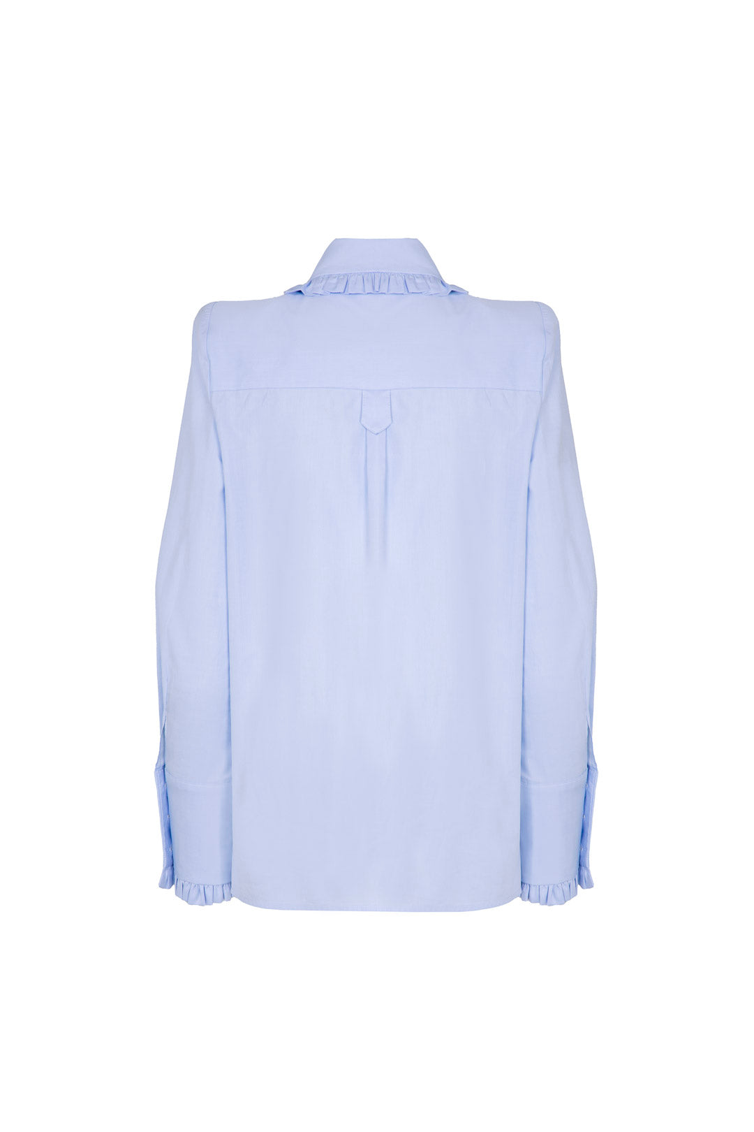 LAMDA LONG TWILL BLOUSE BLUE