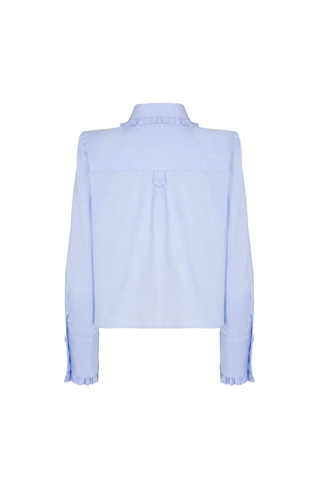 LAMDA SHORT TWILL BLOUSE BLUE