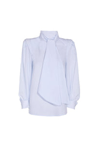 PHI FINE BLUE CHECK BLOUSE