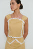 EUGENIA VICHY OCHRE TOP
