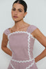 EUGENIA VICHY MAUVE TOP