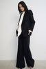 CLASSIC BLACK CREPE BLAZER WITH CONTRAST