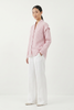 BLUSA JUANA RAYAS ROSAS Y BLANCAS